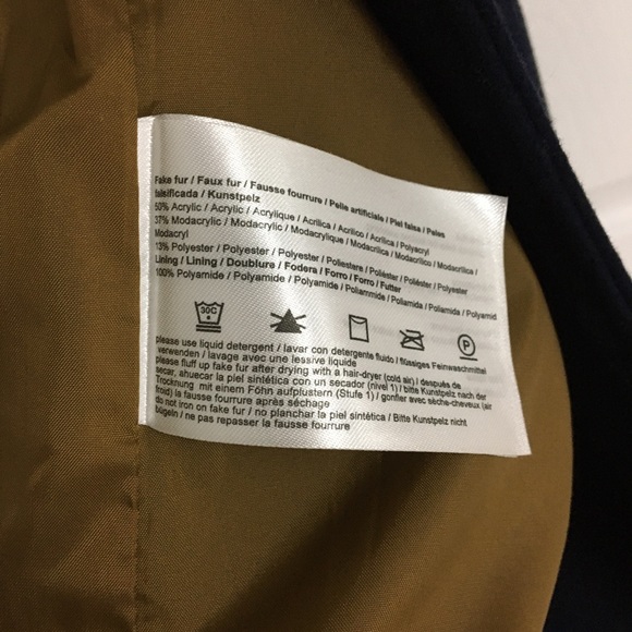 Esprit navy pea coat, size 2. - Picture 4 of 5